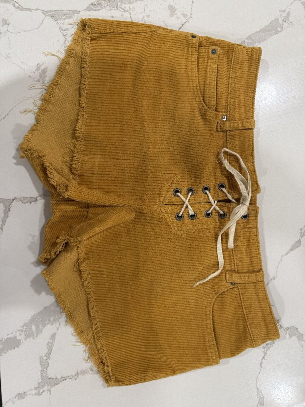 Billabong Laceup Shorts - Corduroy Yellow
